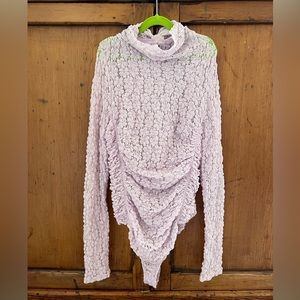 NWT FREE PEOPLE purple lace bodysuit